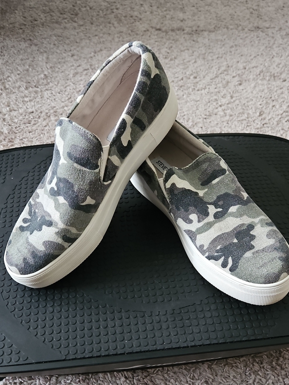 Steve Madden Women's Camouflage Slip-On Canvas Sneakers - Green, White